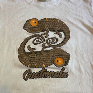 Tzol Kin Guatemala Chameleon Souvenir Vintage Tshirt Medium Lizard Gecko Tropica